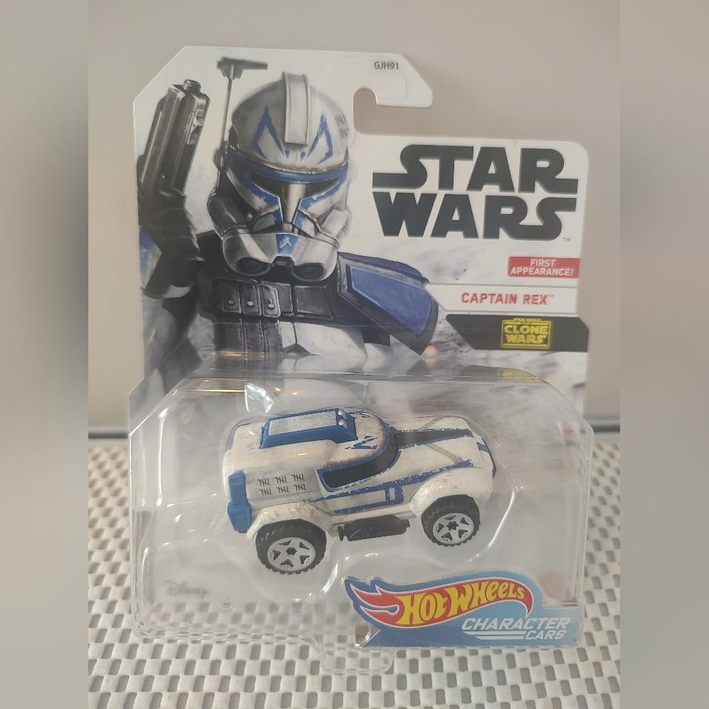 Star Wars Captain Rex Hot Wheels Character Car Die-Cast Disney NWT Clone Wars